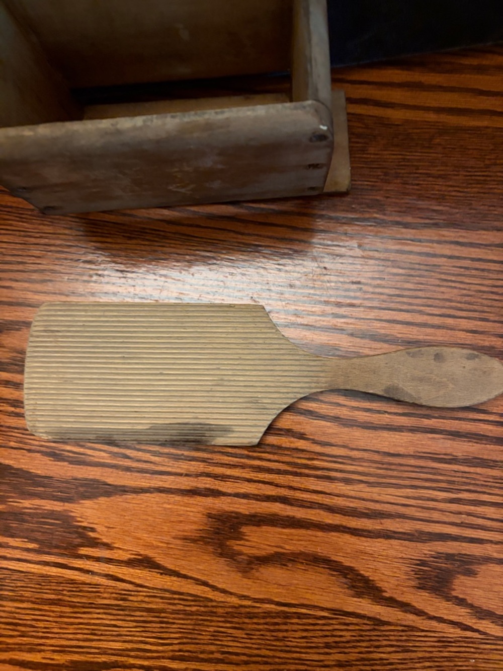 Antique Wood Butter Press & Paddle - Picture 9 of 14